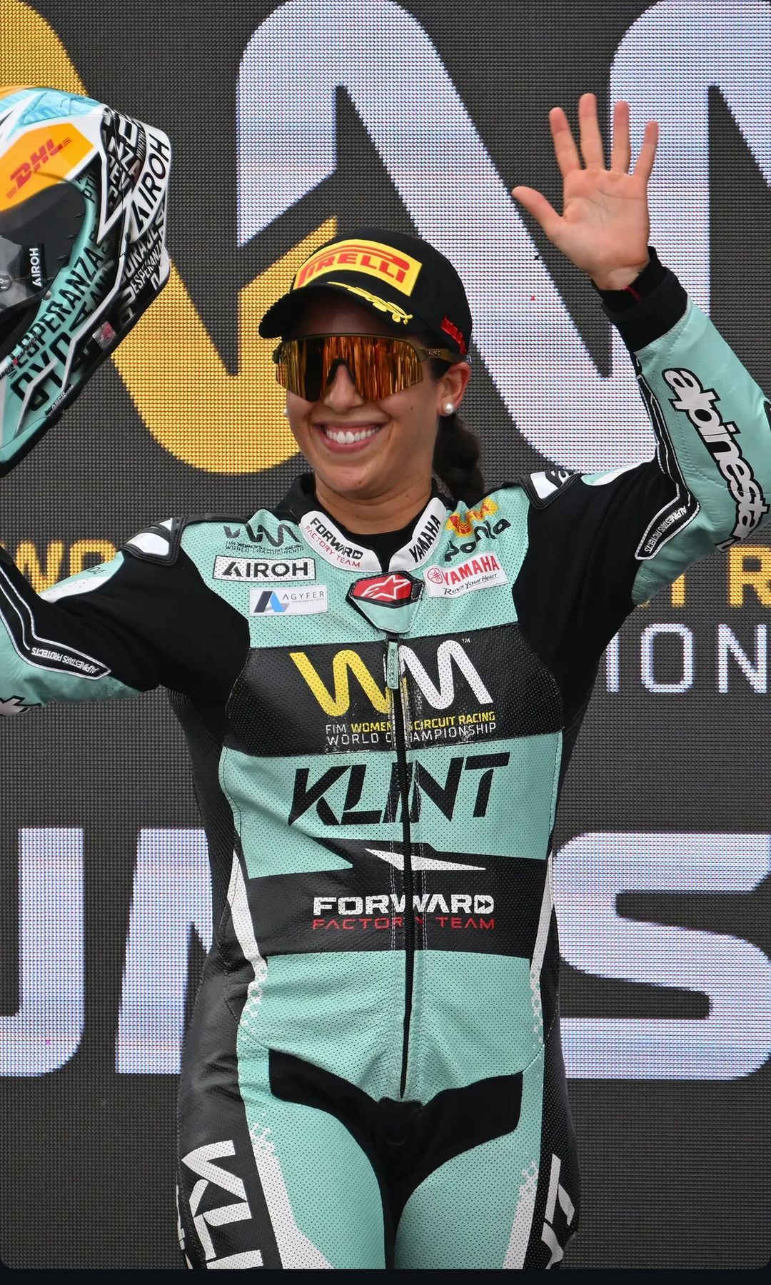 María Herrera, tras ganar el campeonato mundial de motociclismo femenino