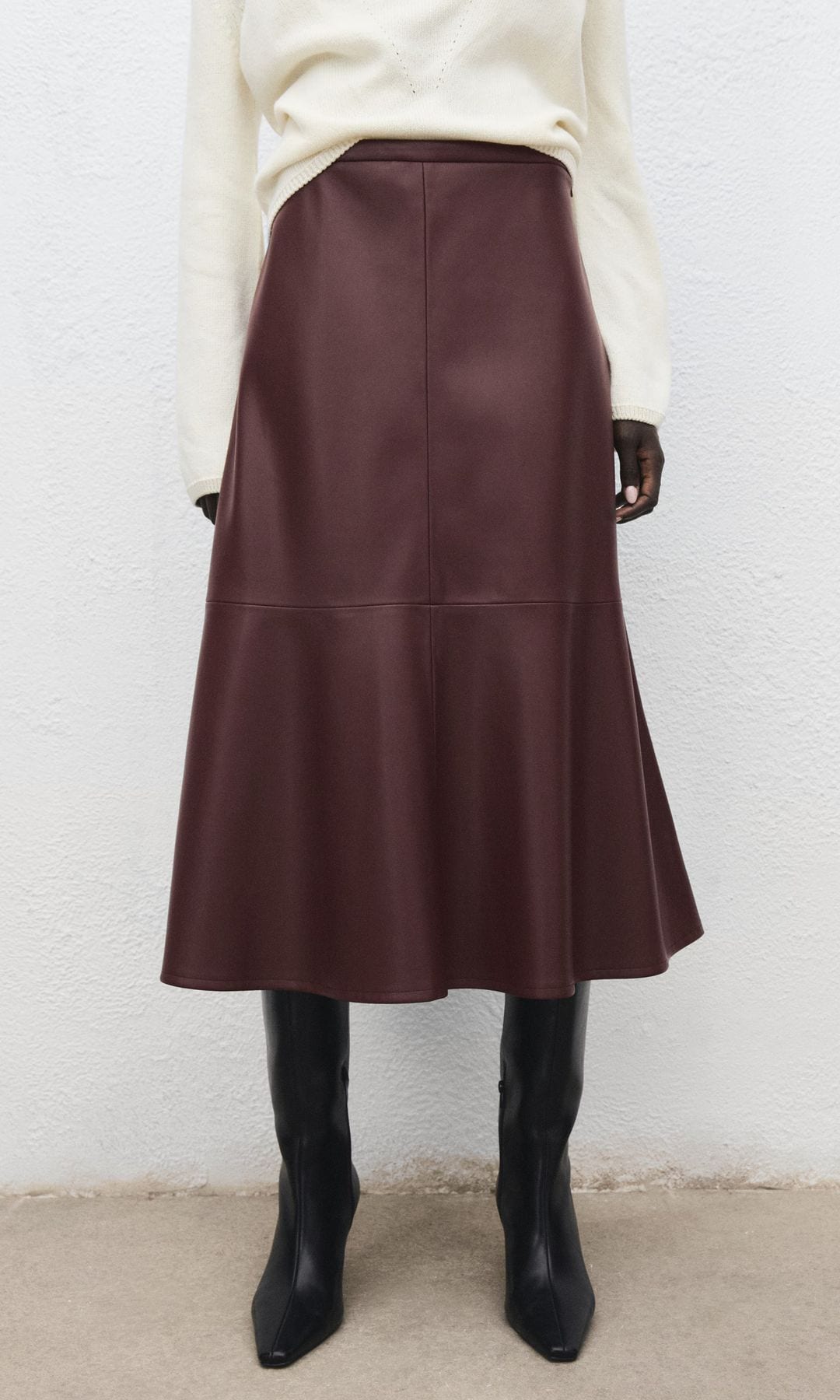 Flada midi cuero