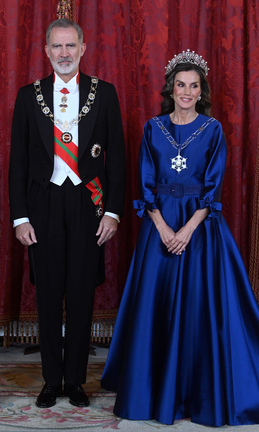 Rey Felipe, reina Letizia y el Sultan de Omán