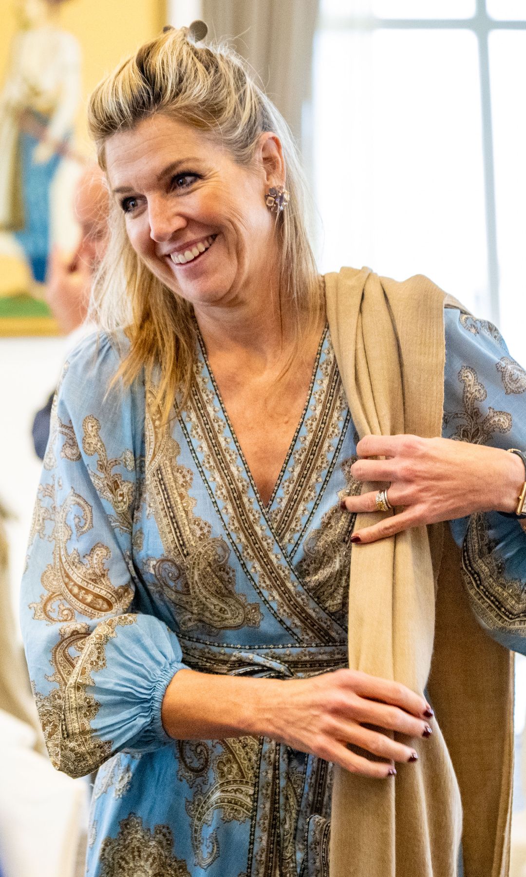 Maxima de Holanda en su visita a la India