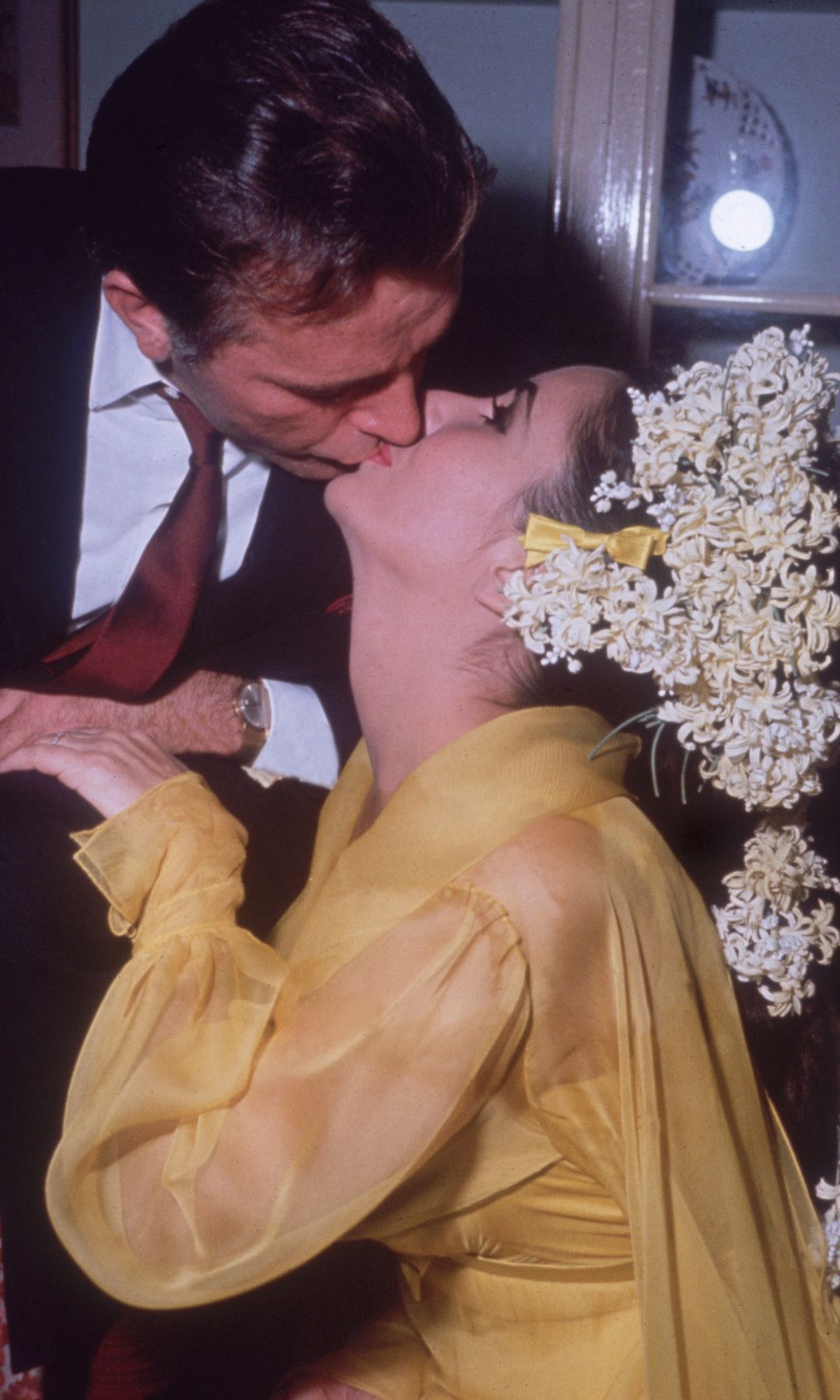 Elizabeth Taylor durante su boda con Richard Burton