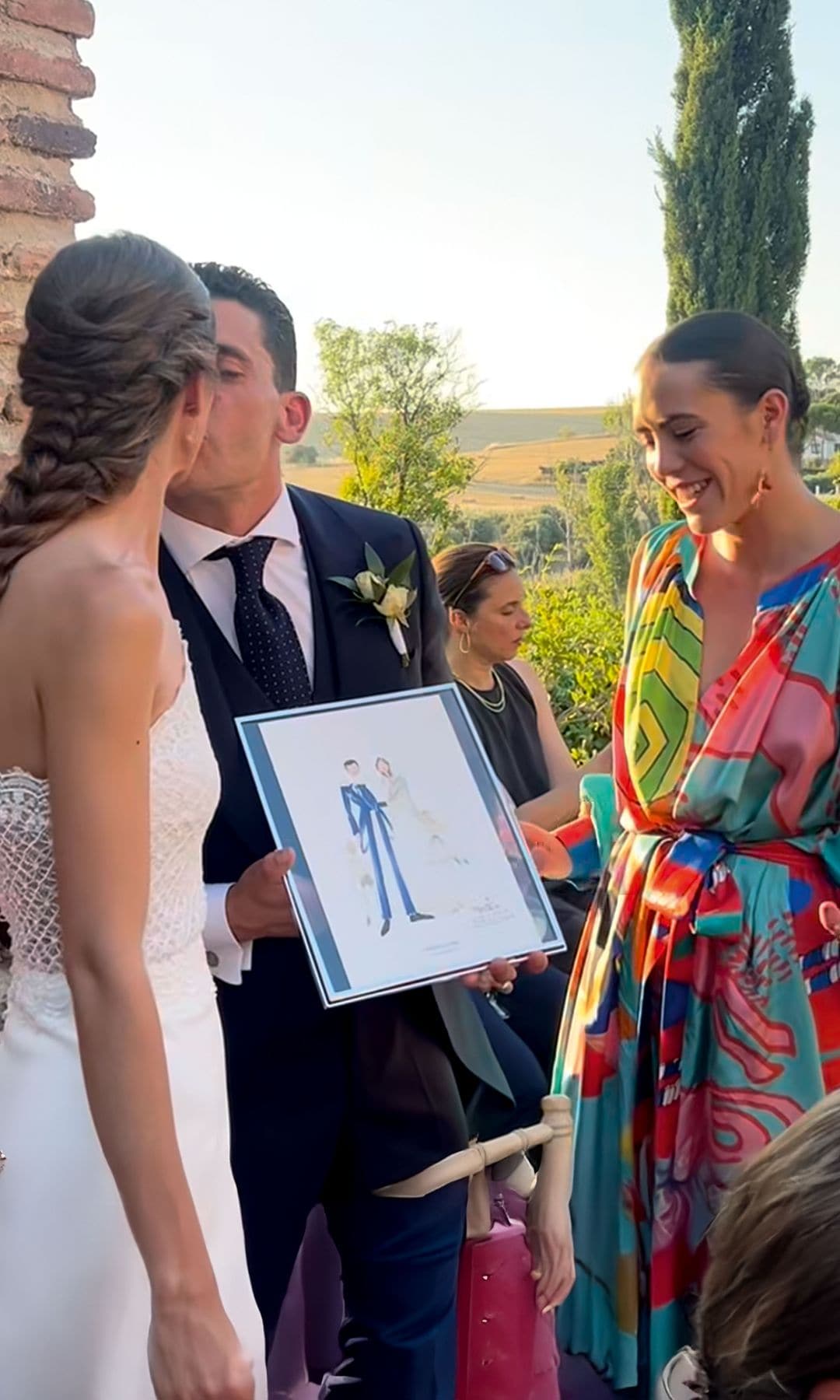 Los novios con la ilustradora María Muñoz de Fernando
