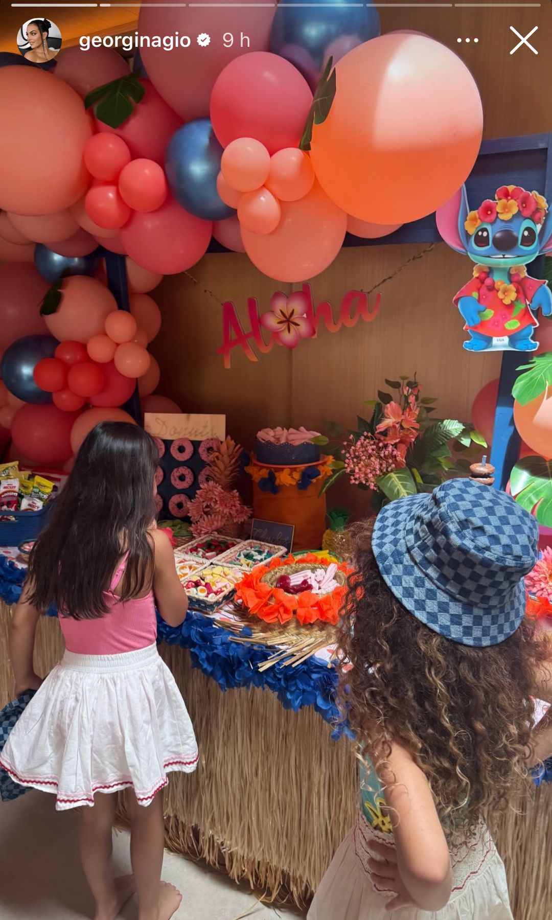 Para Eva María, la fiesta temática fue de 'Lilo & Stitch'.