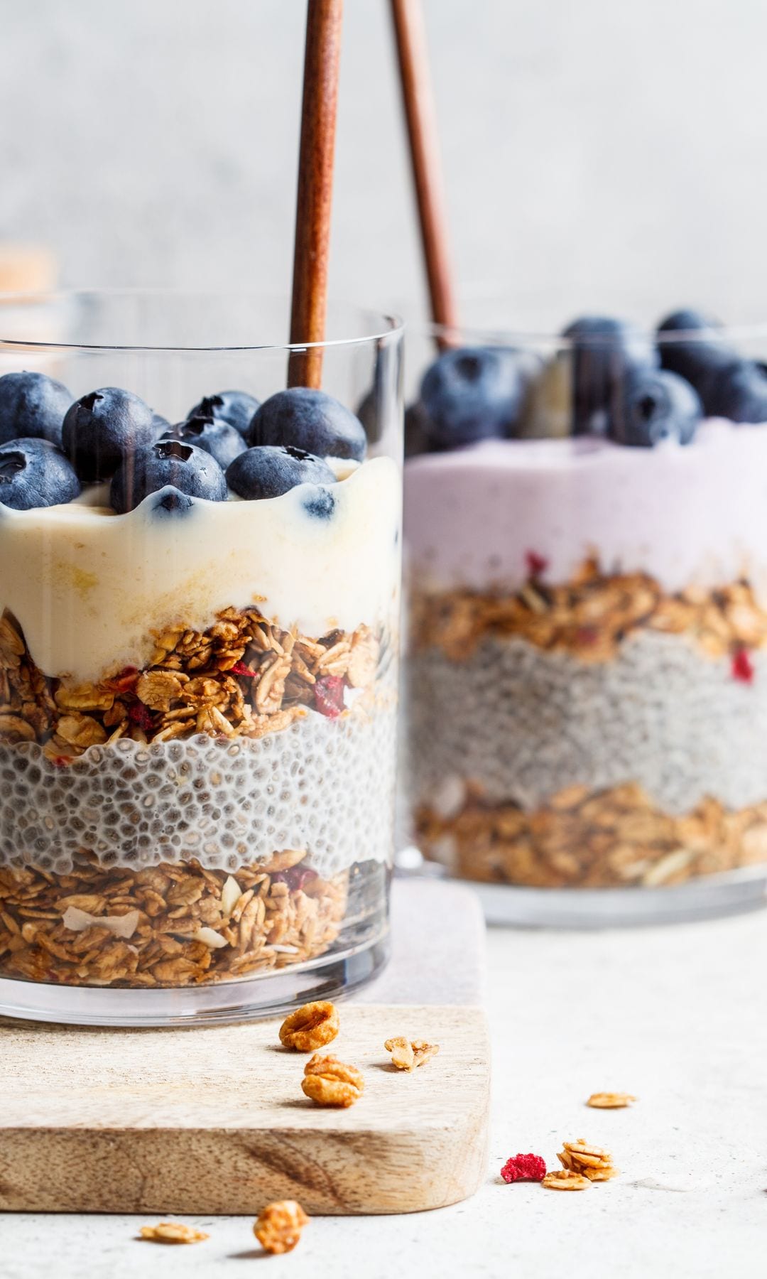 Parfait con semillas de chía