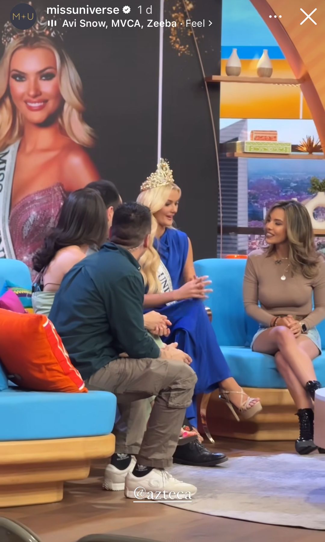 Miss Universe 2024 en el estudio de TV Azteca