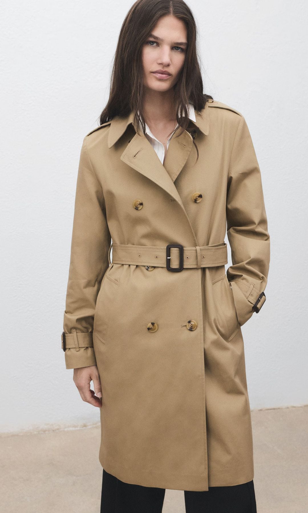 trench clásico cinturón