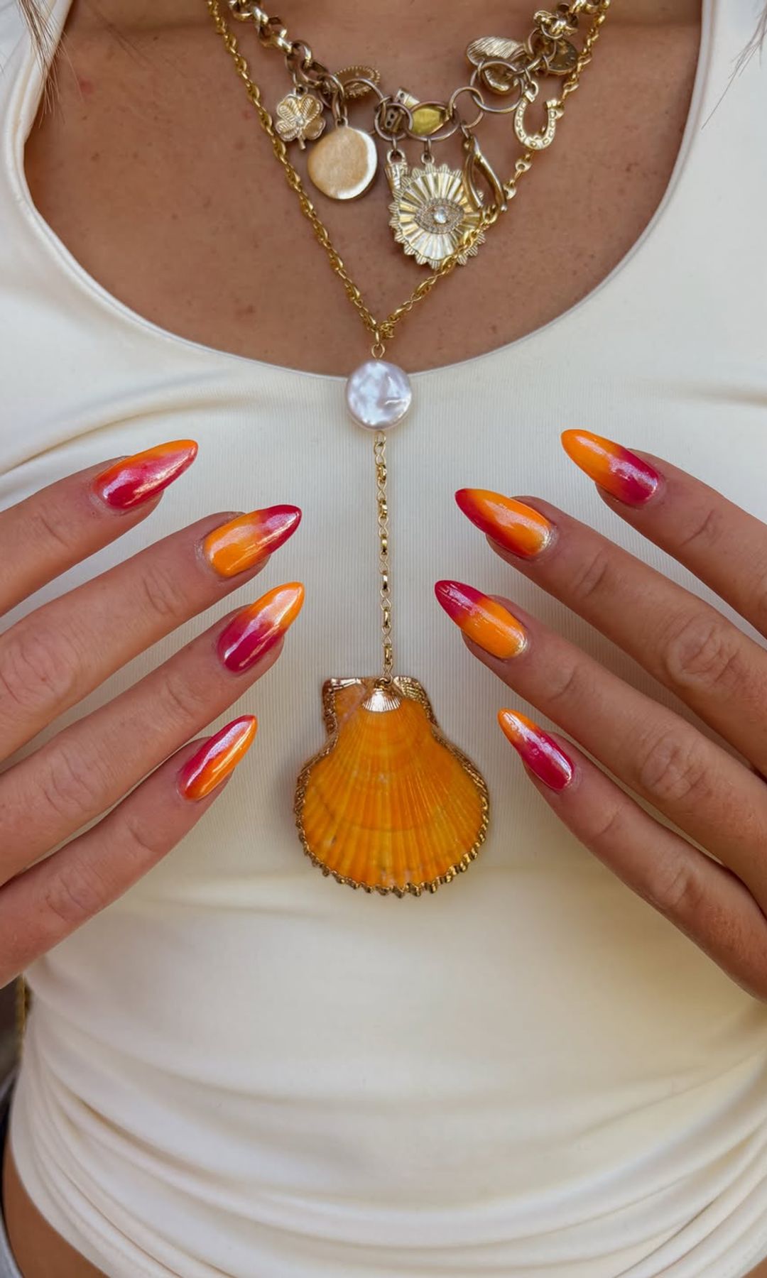 Manicura bicolor atardecer
