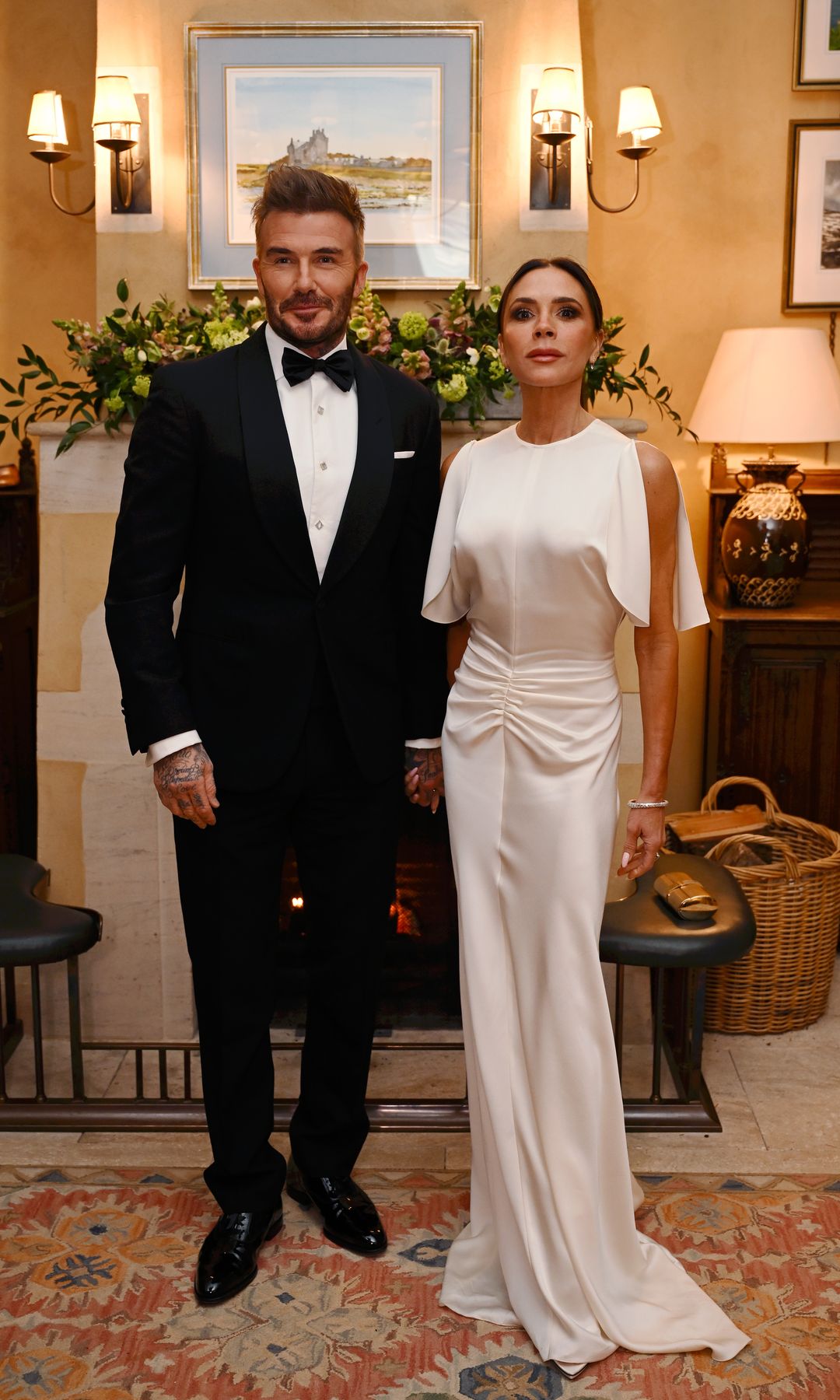 David Beckham y Victoria Beckham en una cena en Highgrove.