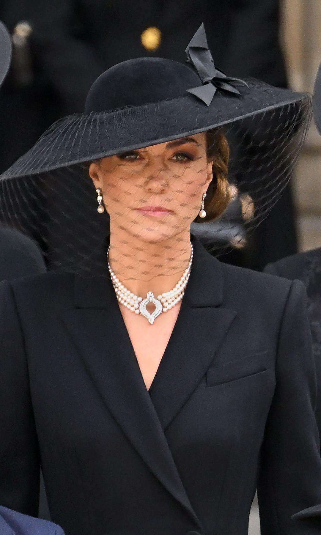 Kate Middleton en el funeral de la reina Isabel II, 2022.