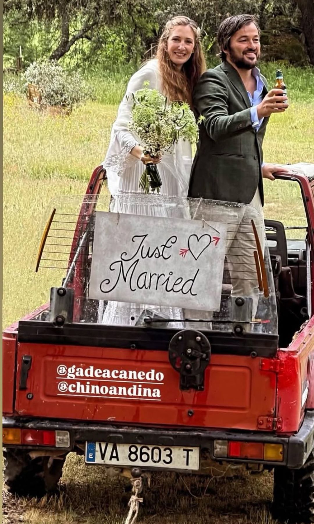Gadea y Chino ya convertidos en marido y mujer