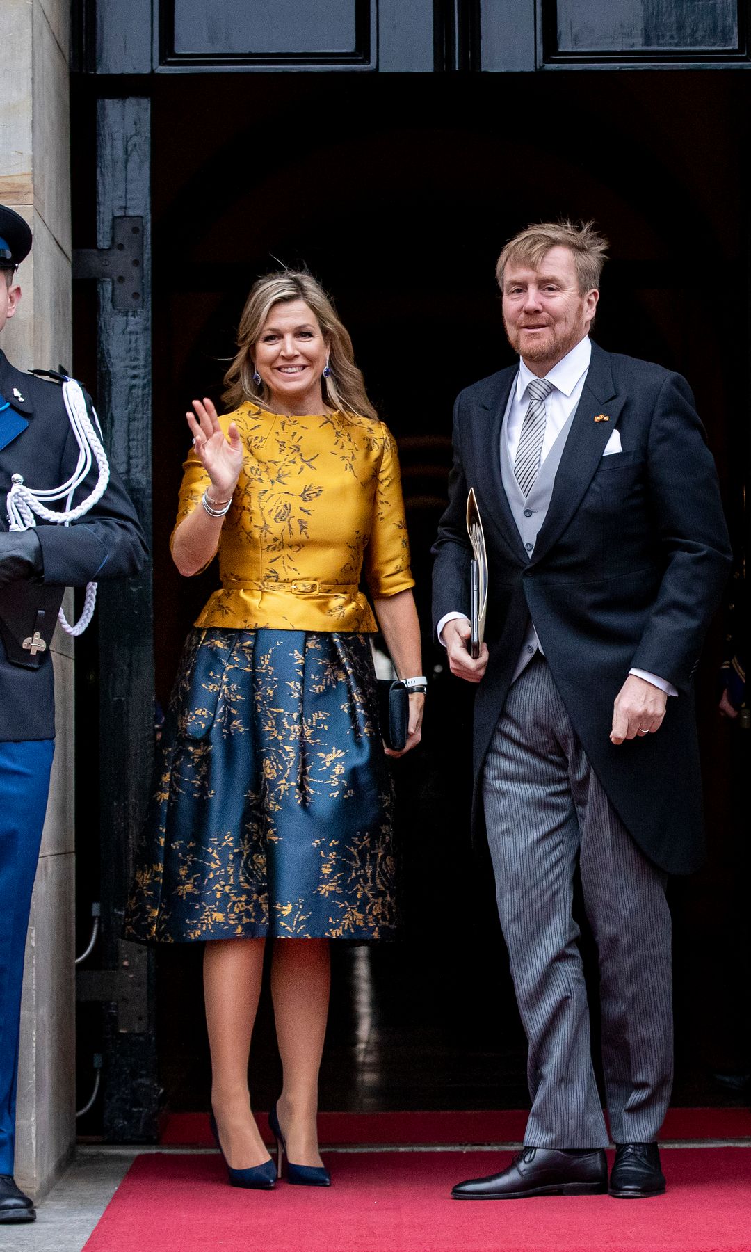 La reina Máxima y el rey Alexander en una recepción en 2020.