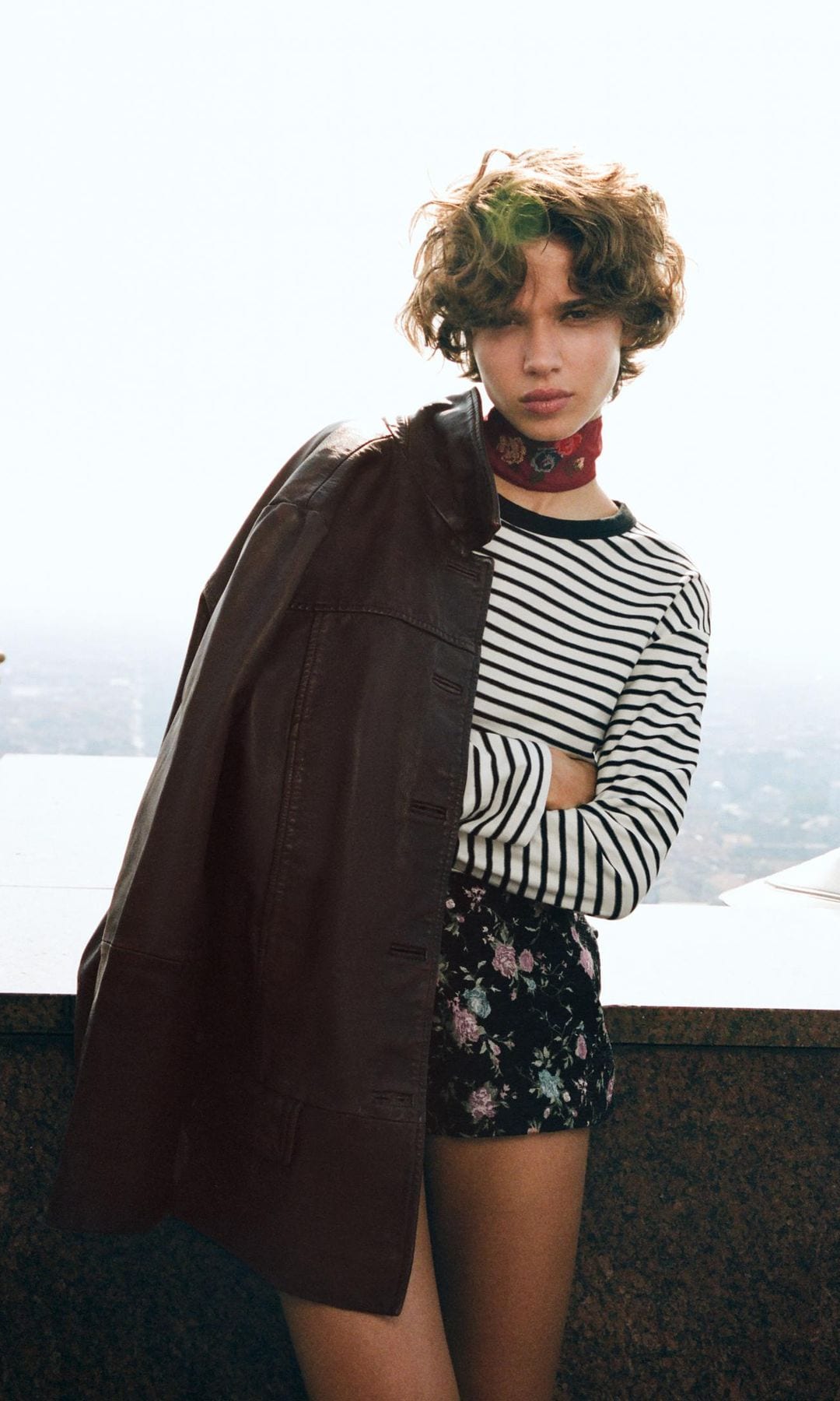 Cazadora de piel otoño/invierno 2025-2026 Zara