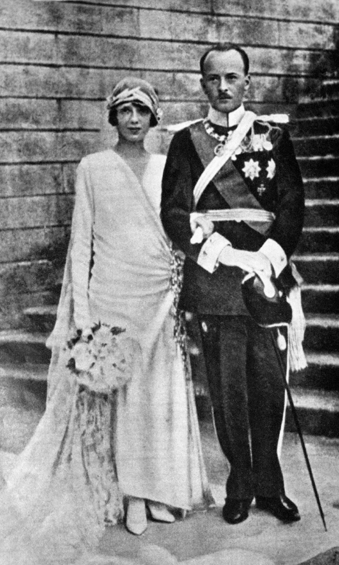 La princesa Mafalda de Saboya con el príncipe Felipe de Hesse