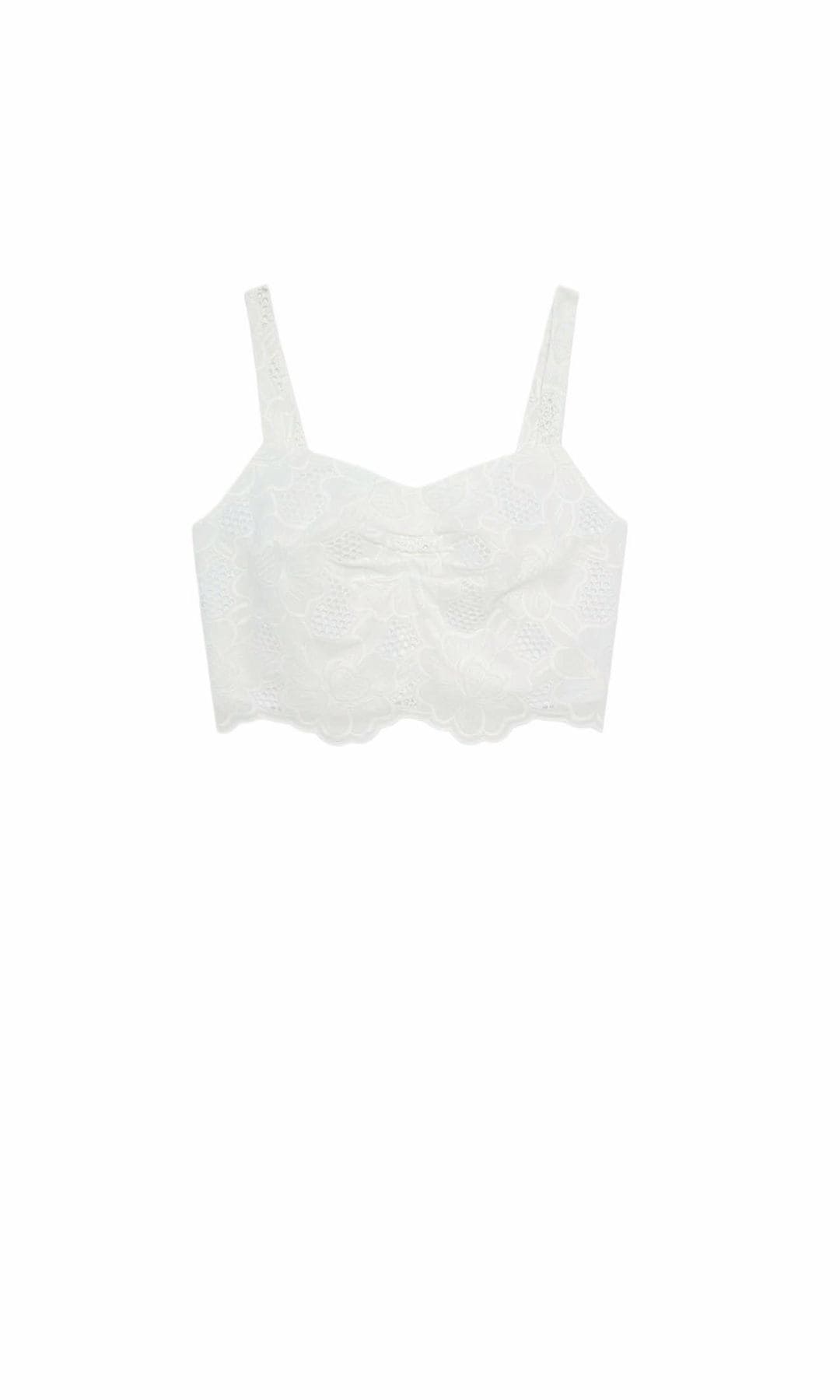 Top corto con fruncidos (140 €), de Roberto Verino