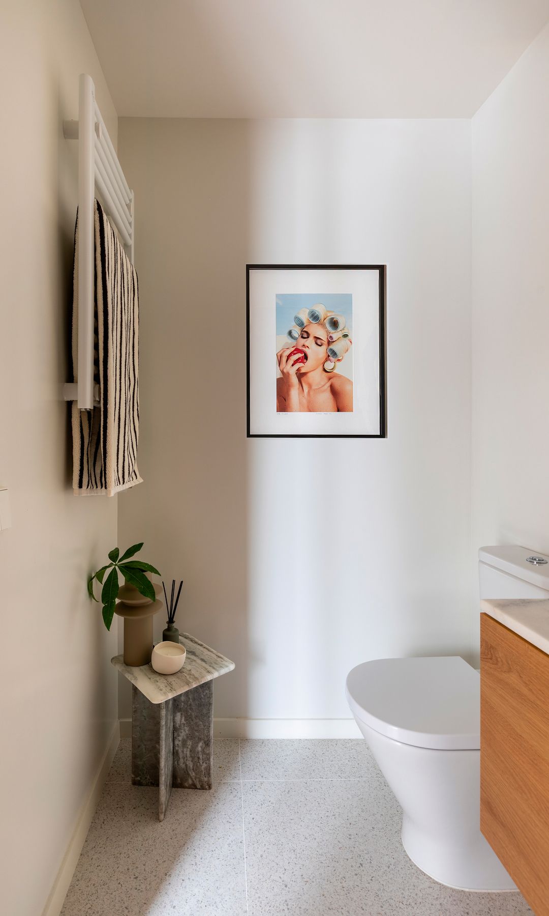 Baño con lámina. Proyecto de Estudio Ana Maldonado. 