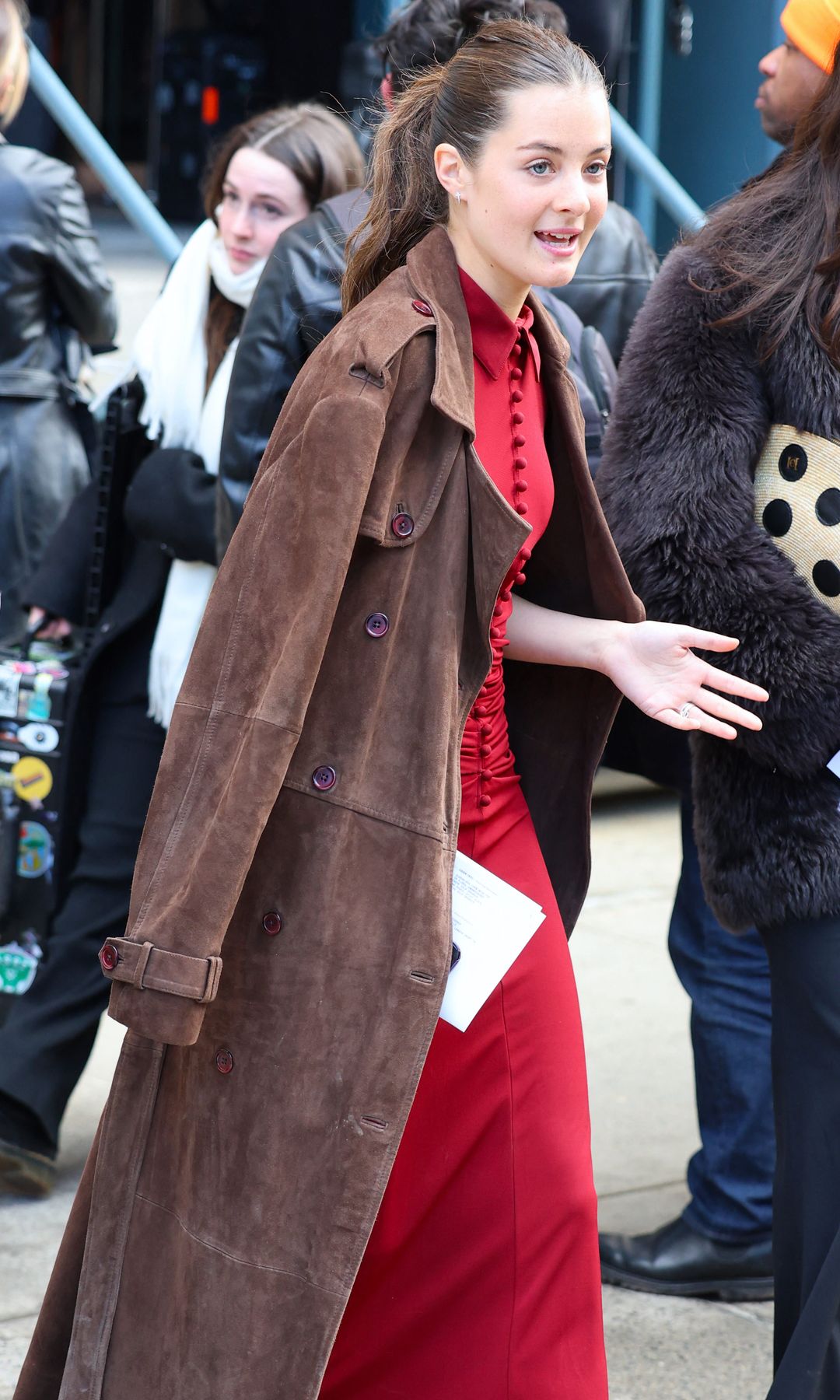 Olmpia Báez en un desfile en Nueva York