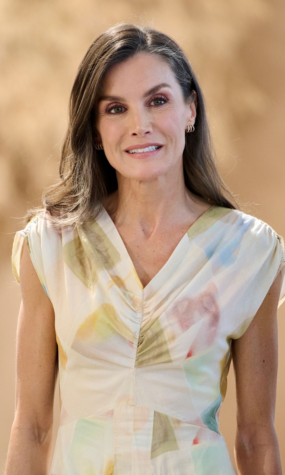 OURENSE, SPAIN - JULY 24: Queen Letizia of Spain visits the Adolfo DomÃnguez fashion house on the occasion of his 50th anniversary on July 24, 2026 in Ourense, Spain