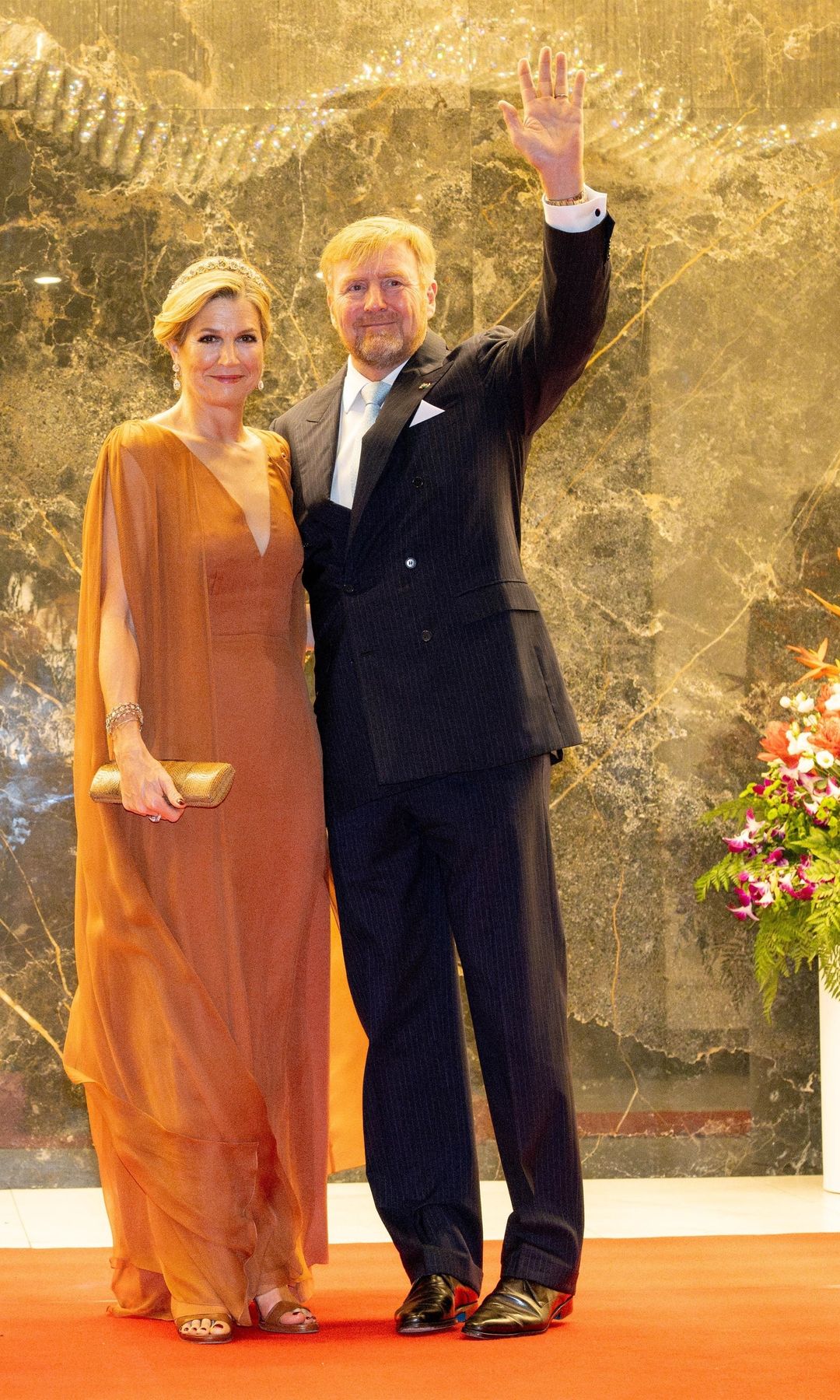 Guillermo y Máxima de Holanda en su primera cena de Estado en Surinam