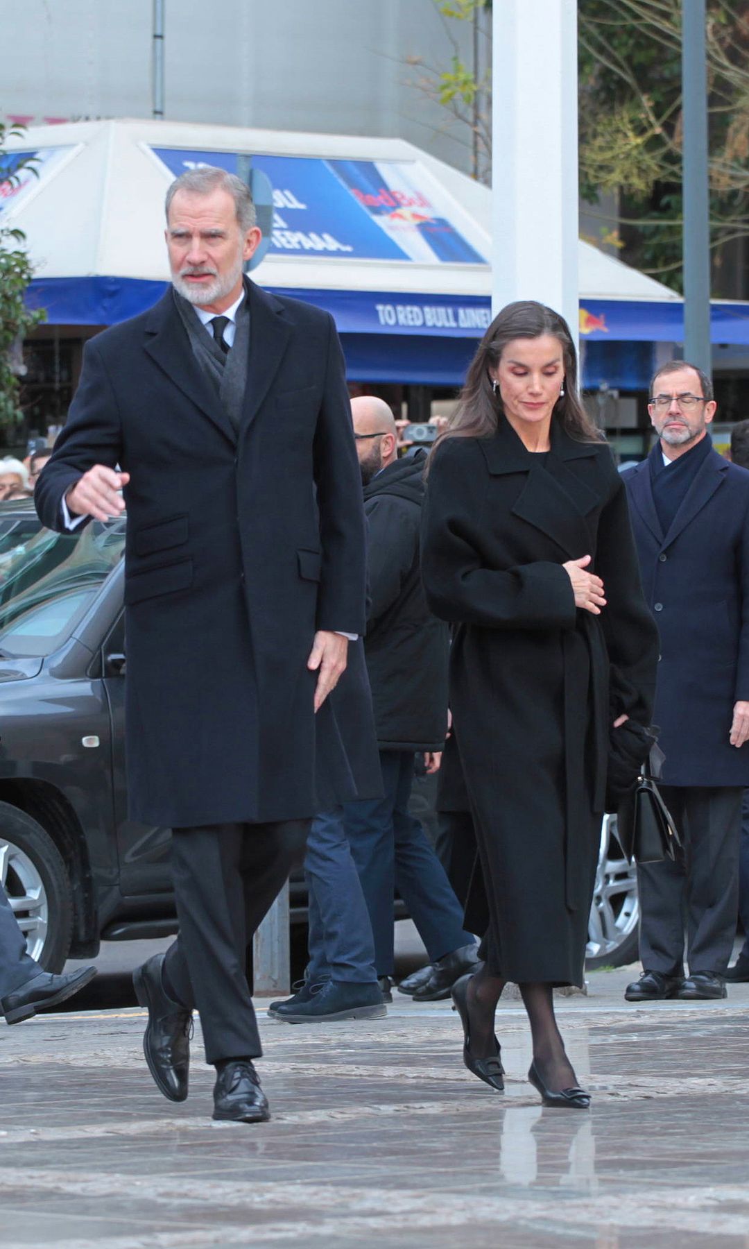 Los Reyes llegan a la Catedral Metropolitana de Atenas para asistir al funeral de Irene de Grecia