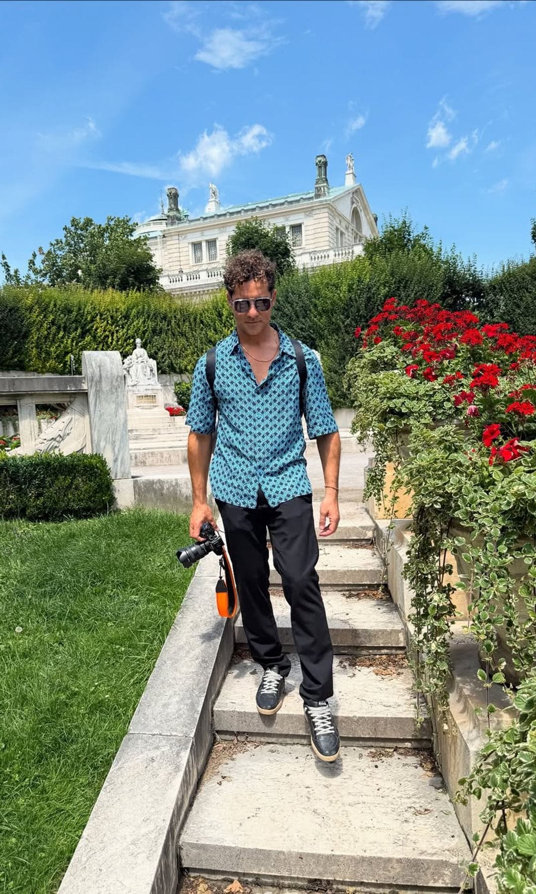 David Bisbal frente al Volksgarten de Viena