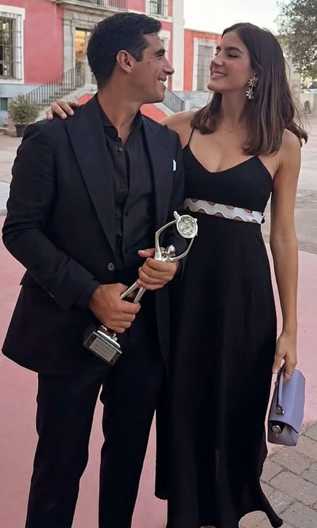 Alberto Herrera con su novia, Blanca Llandres Parejo