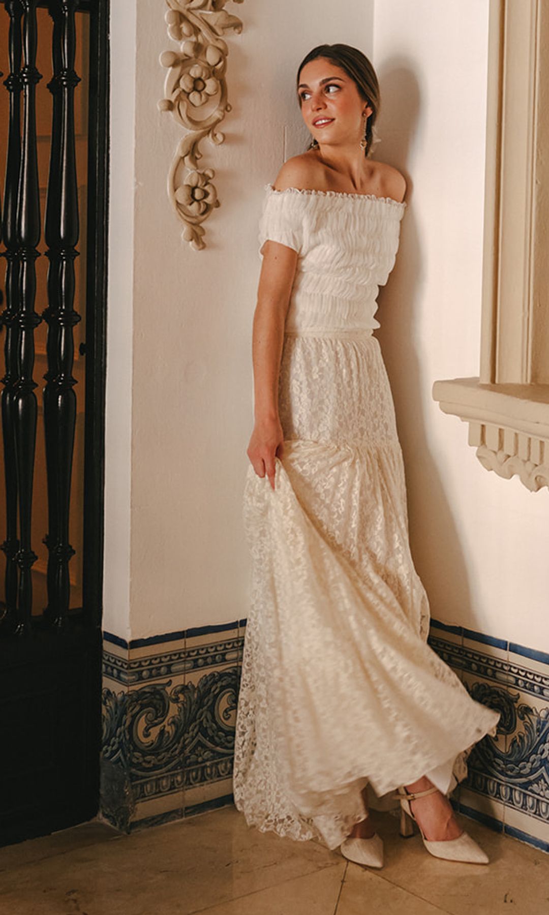 Look de dos piezas nupcial, de Lalacó 