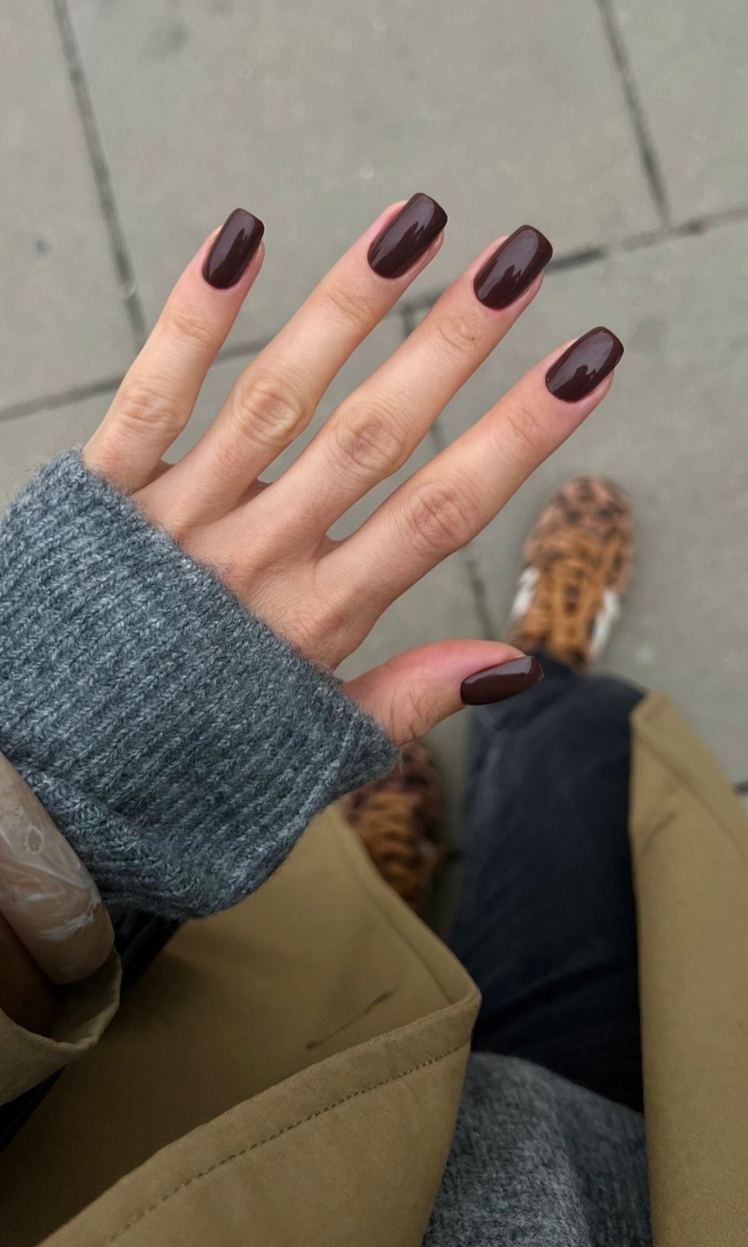 Manicura marrón