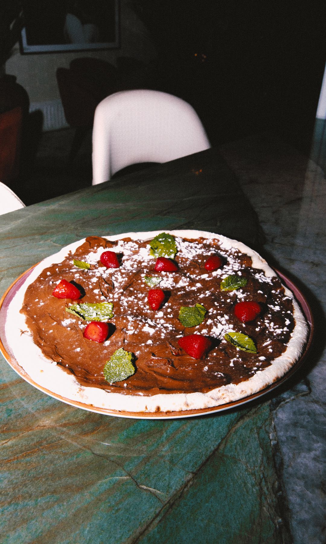 Pizza de Nutella de V Modern Italian 