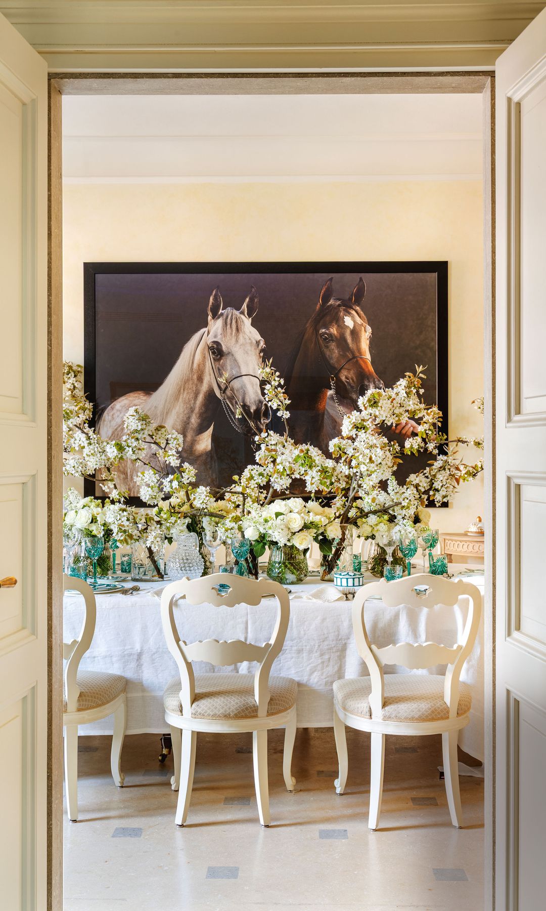 Los caballos, aunque sea en óleos, también están presentes en el palacio de Borromeo