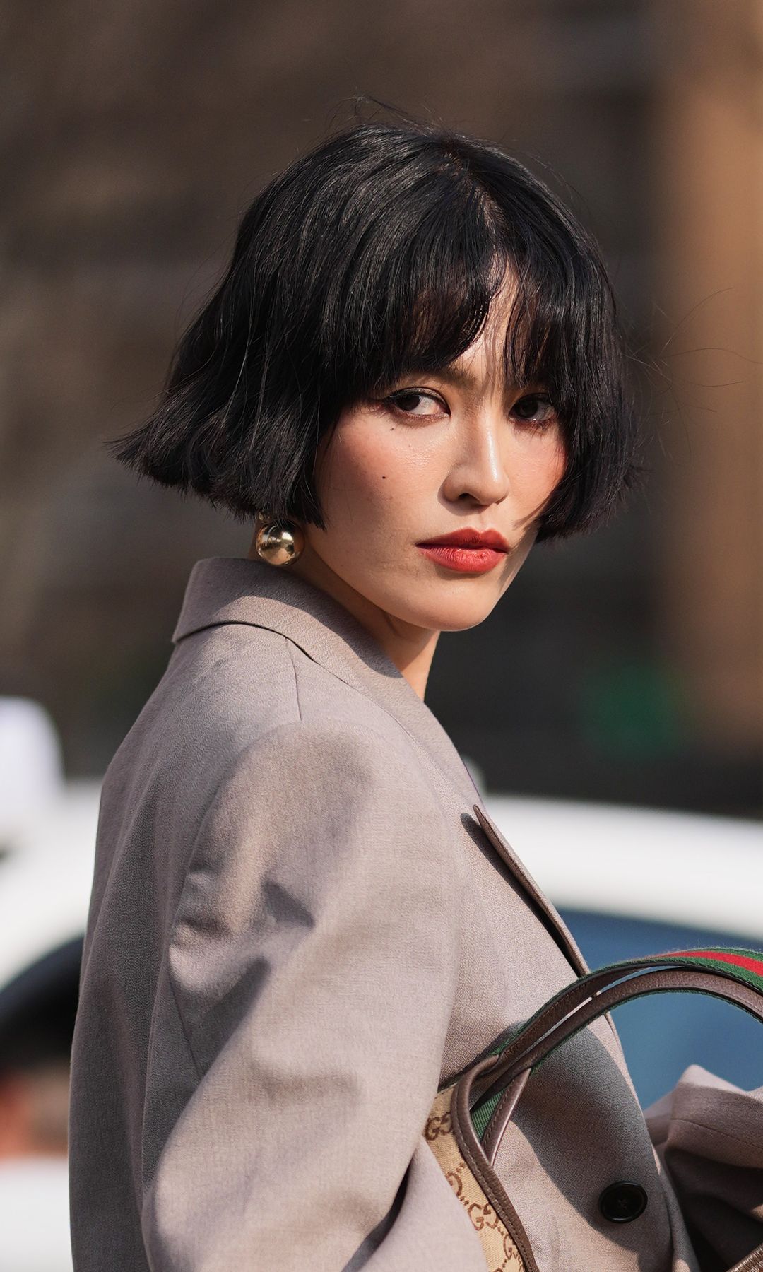 corte pelo bob pelo ondulado flequillo
