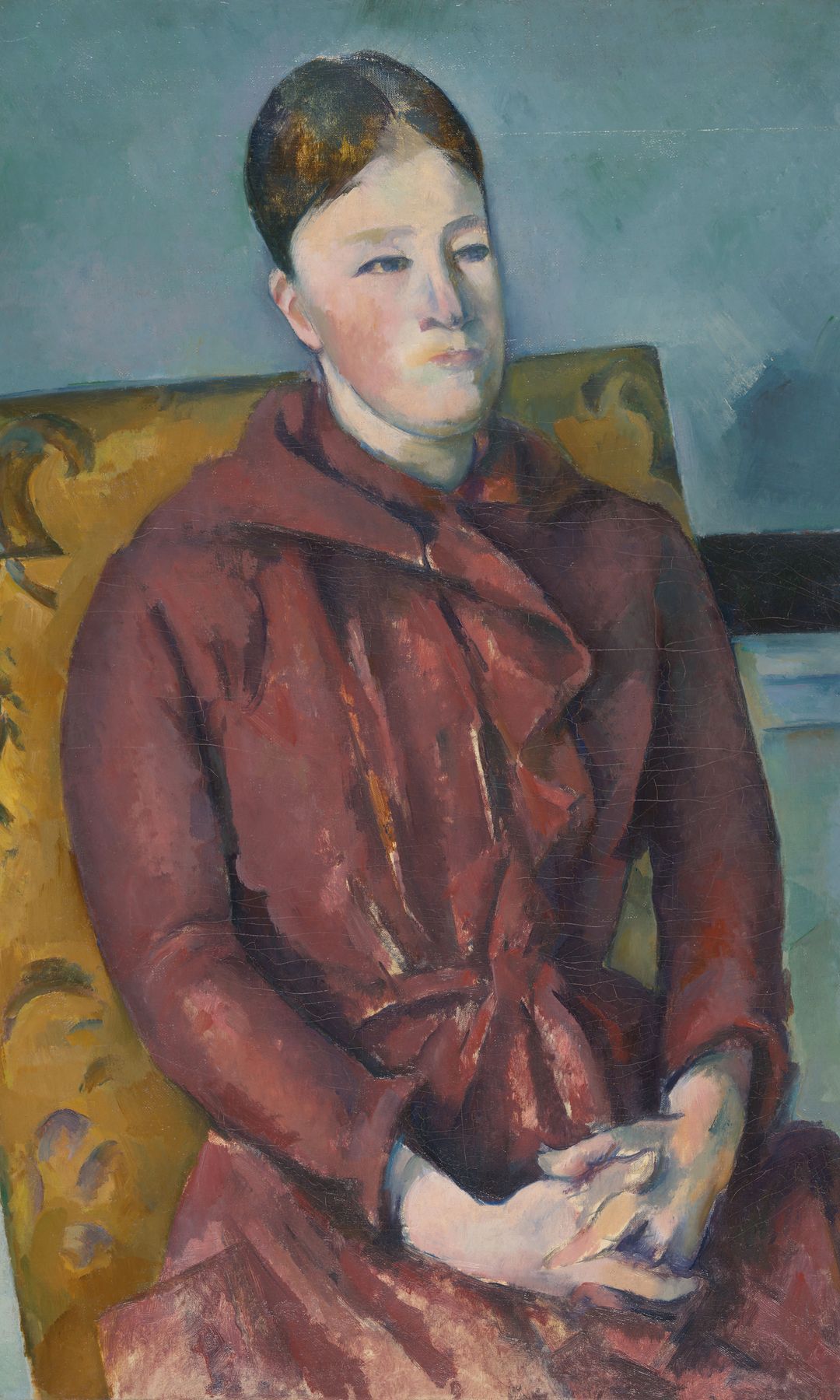 Madame Cézanne en una silla amarilla,1888/90. Artista Paul Cézanne