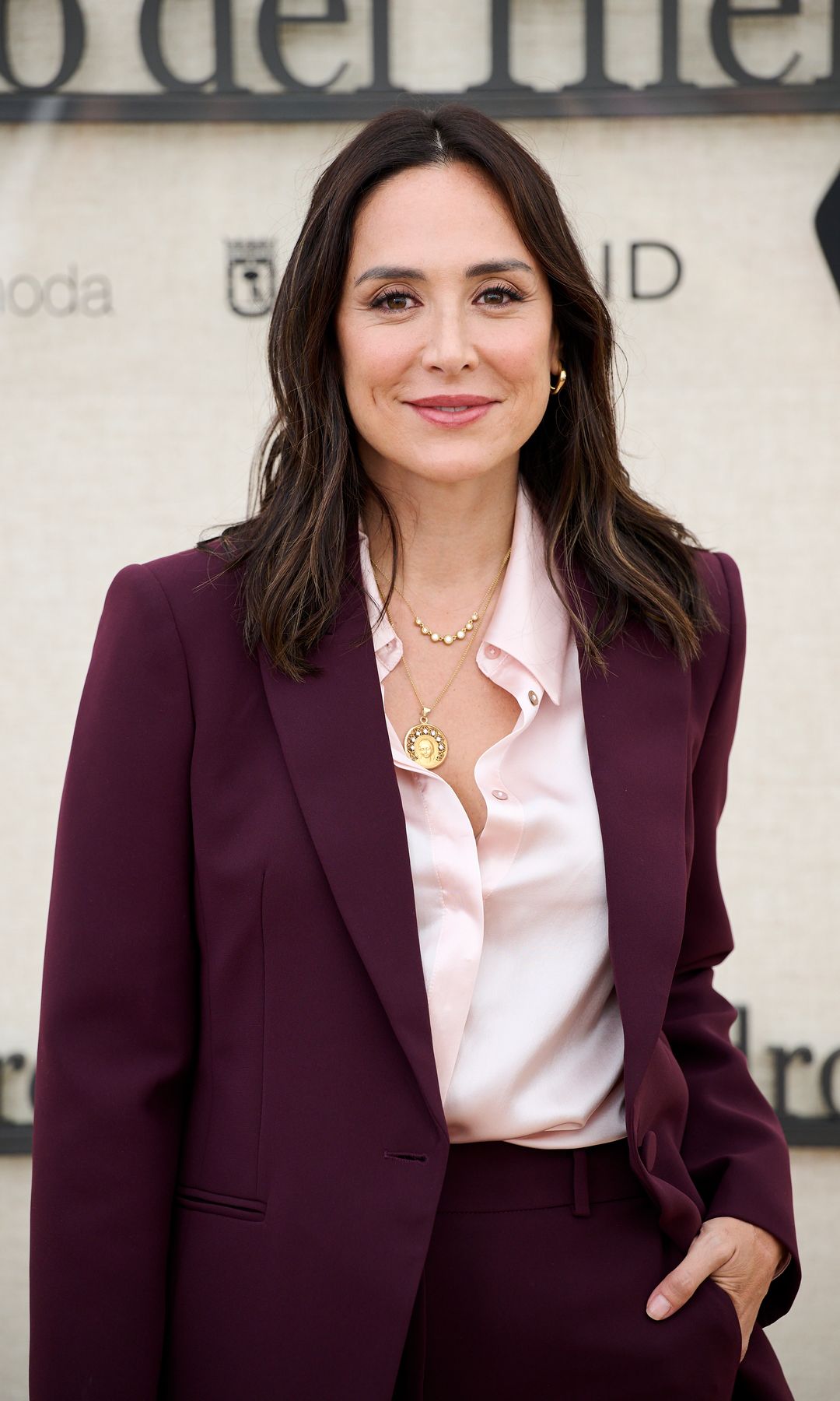 MADRID, SPAIN - SEPTEMBER 14: Tamara Falco attends the Pedro del Hierroâs fashion show Spring/Summer 2027 âHanamiâ during the 84th edition of Mercedes-Benz Fashion Week Madrid at the Invernadero del Palacio de Cristal de Arganzuela on September 14, 2026 in Madrid, Spain