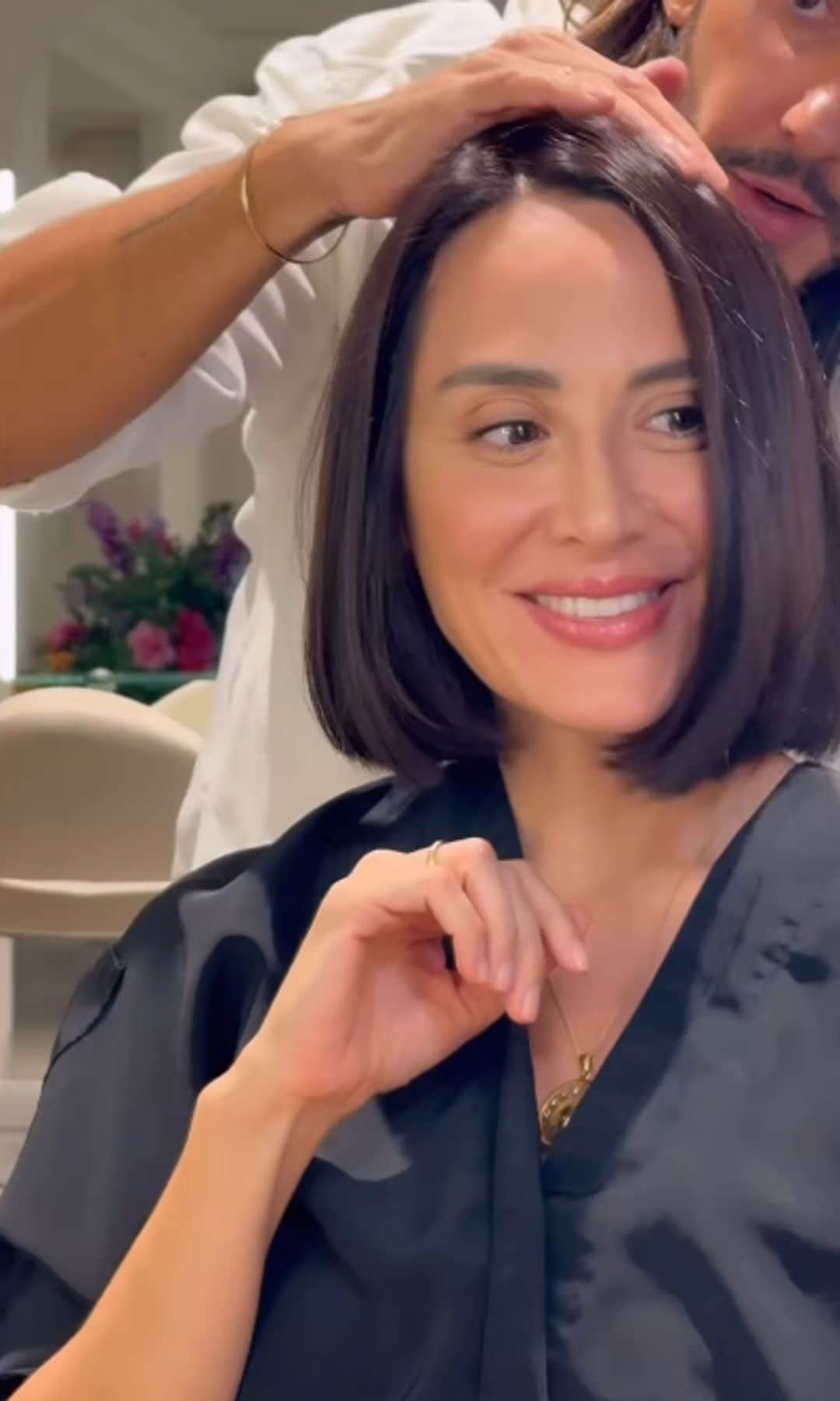 Cambio de look de Tamara Falcó en el salón de Gabriel Llano