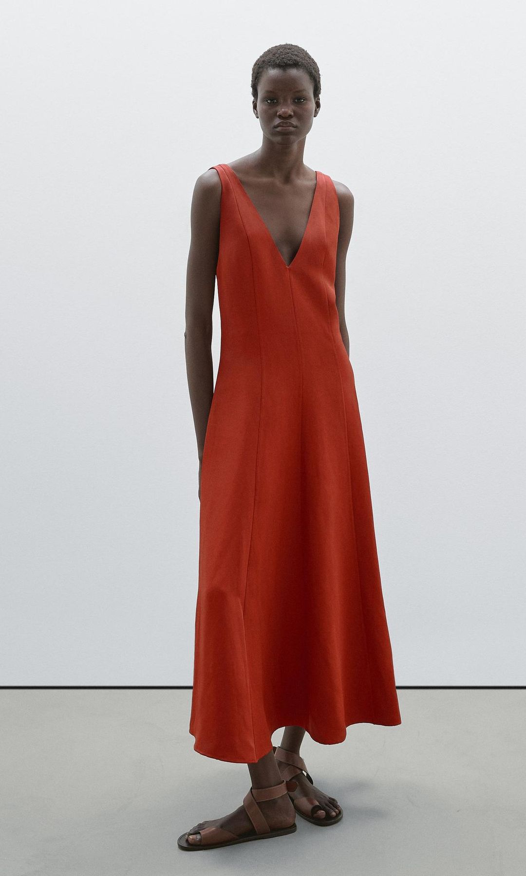 Vestido largo fluido vuelo