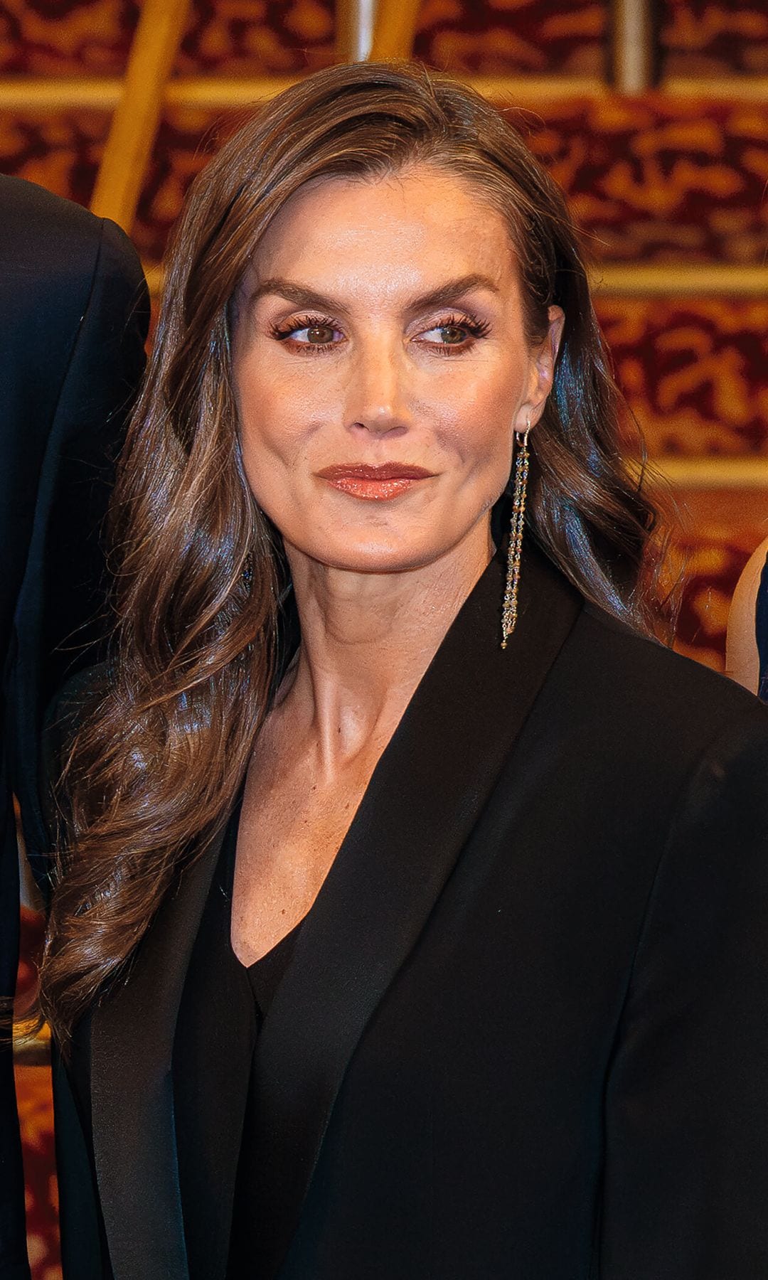 un primer plano de doña Letizia, quien cedió todo el protagonismo a sus hijas.