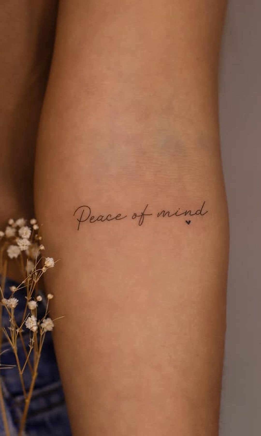 Tatuaje 'peace of mid'
