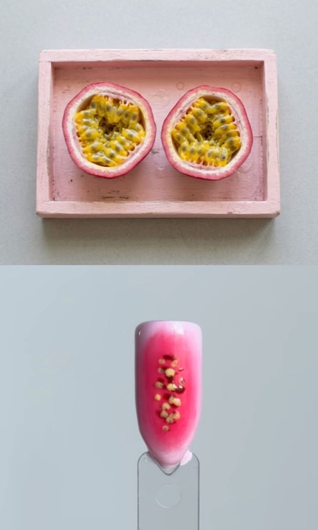 Manicura de fruta de la pasión
