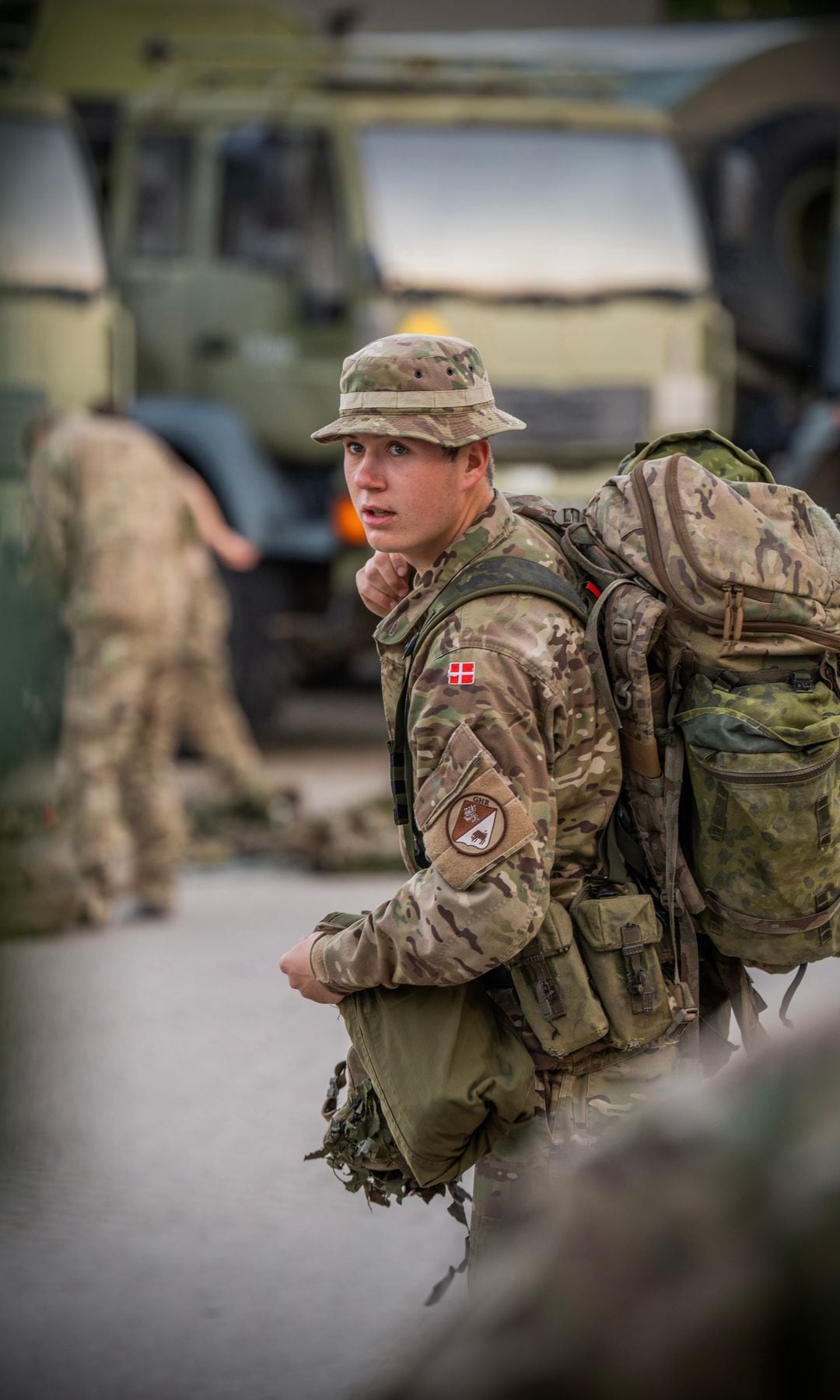 El príncipe Christian de entrenamiento militar