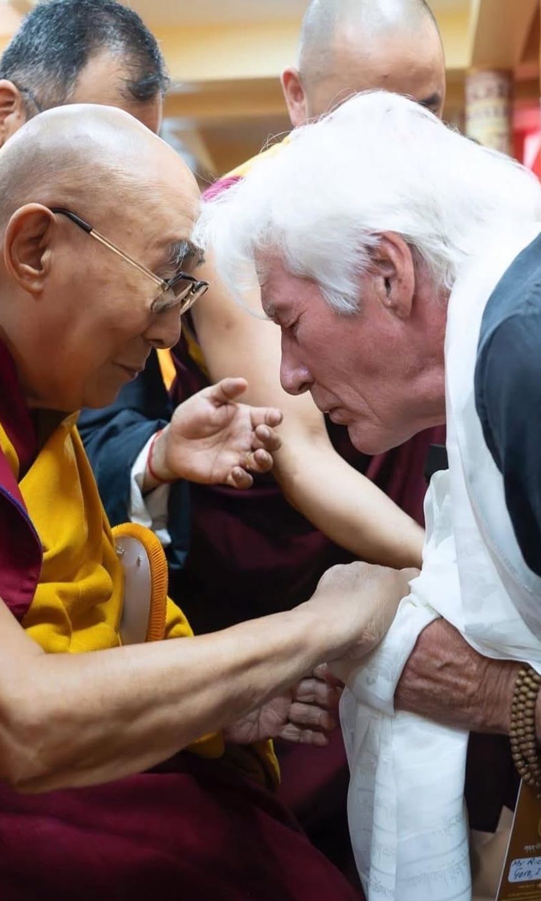 Richard Gere con su líder espiritual, el Dalai Lama