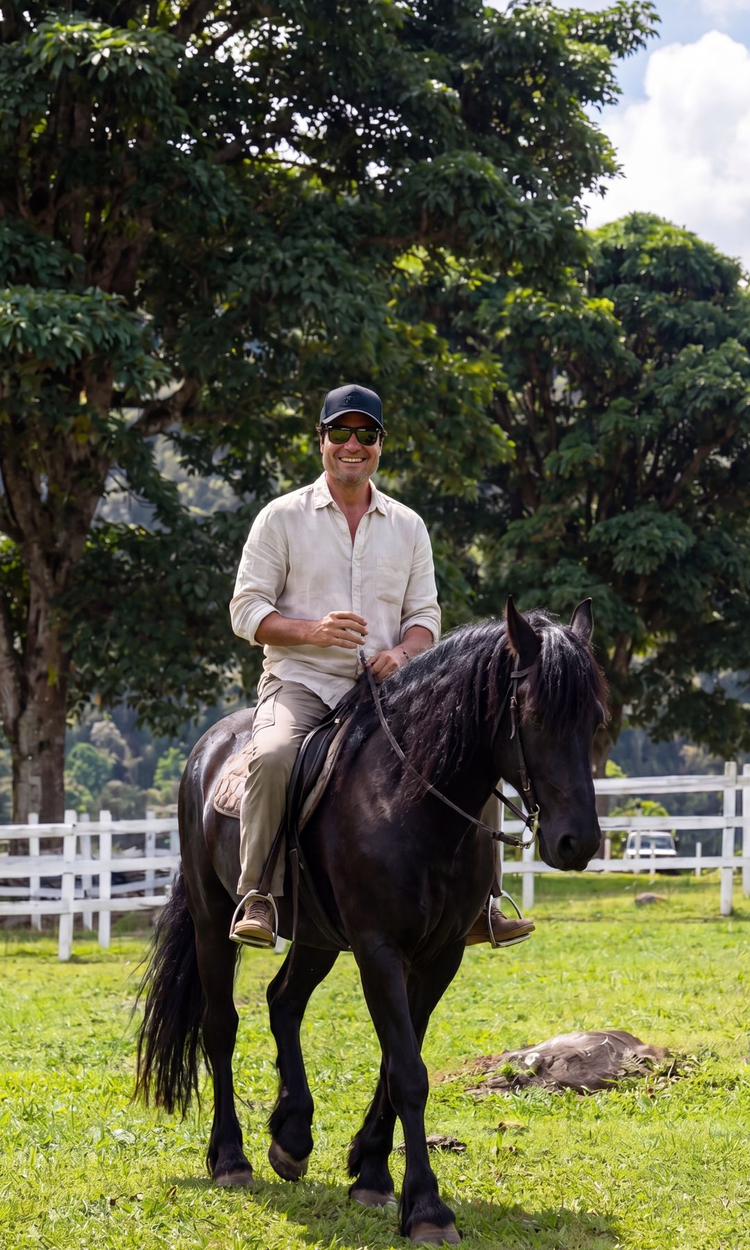 El cantante Chayanne en Hacienda Orosi, en Costa Rica