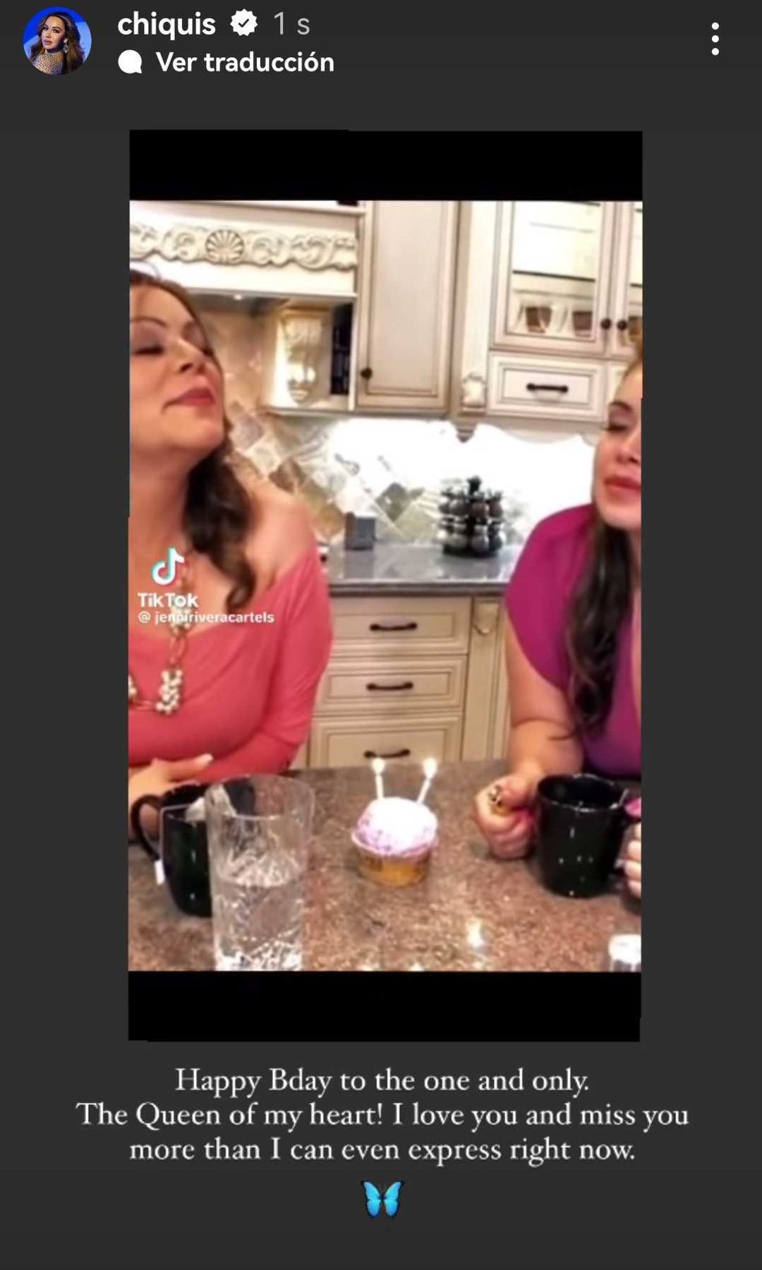 De esta forma, Chiquis Rivera recordó a Jenni