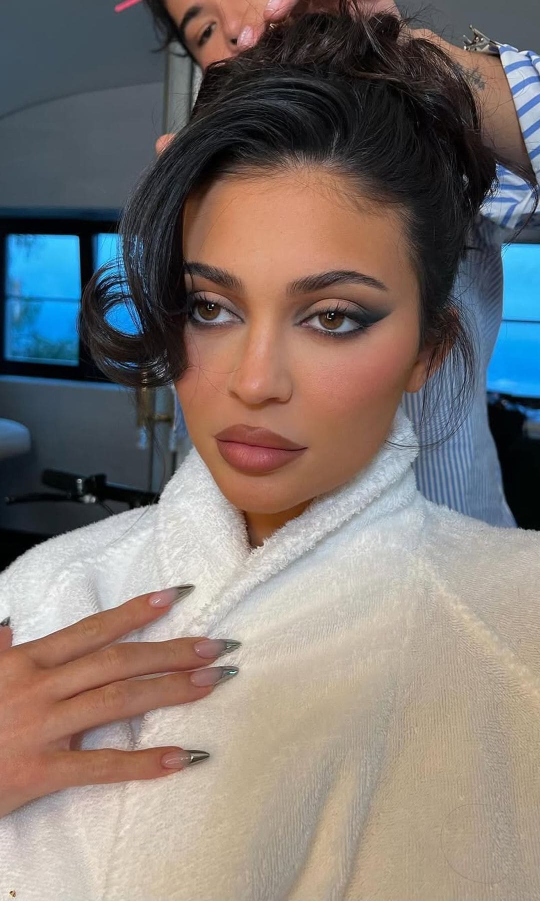 Kylie Jenner maquillaje antes