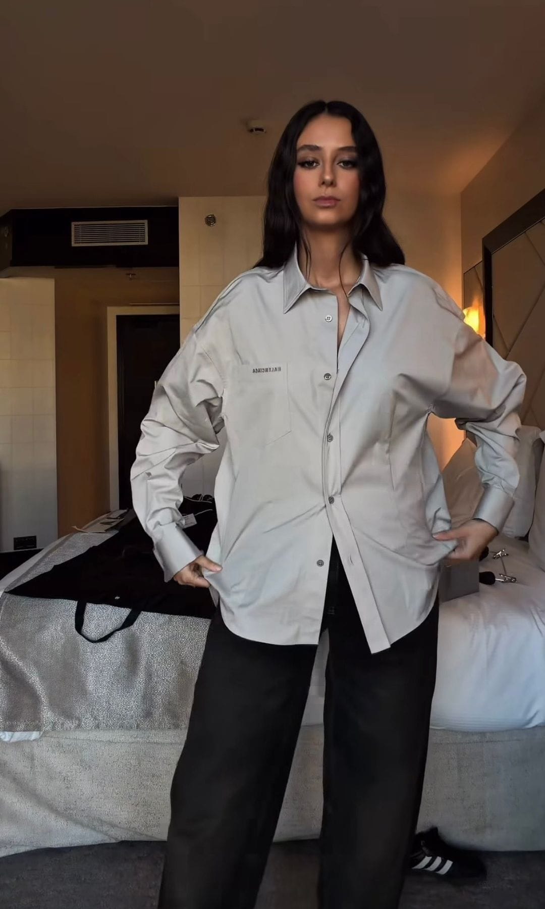 Victoria Federica de Marichalar en el desfile de Balenciaga en París, 2025. 