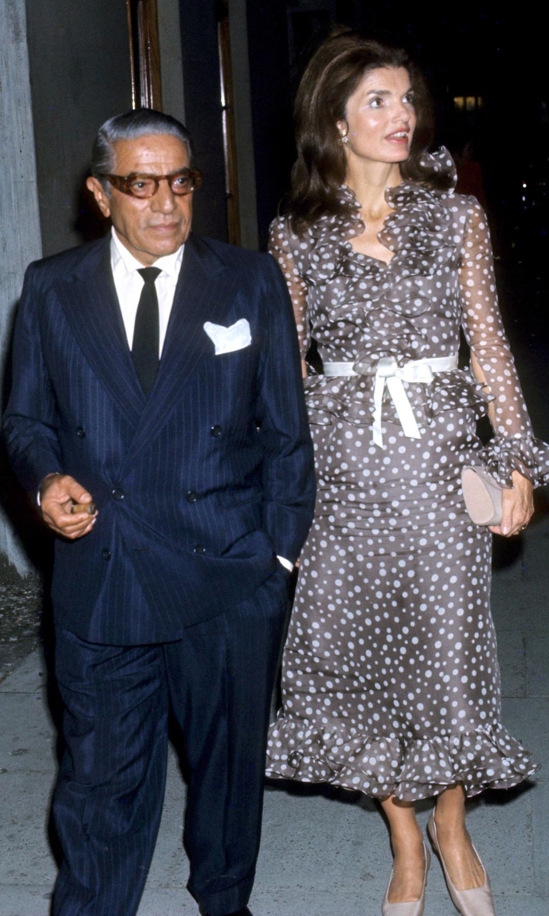 Jackie y Aristóteles Onassis en Londres (1970)