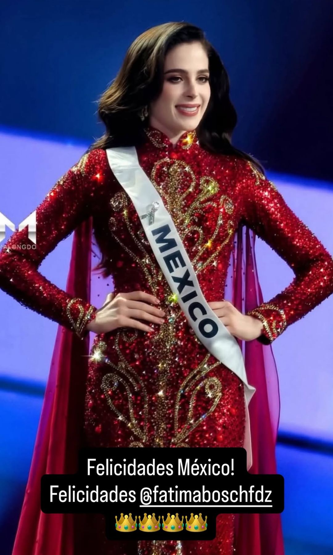 Lupita Jones felicitó así a Fátima Bosch por su corona en Miss Universe.
