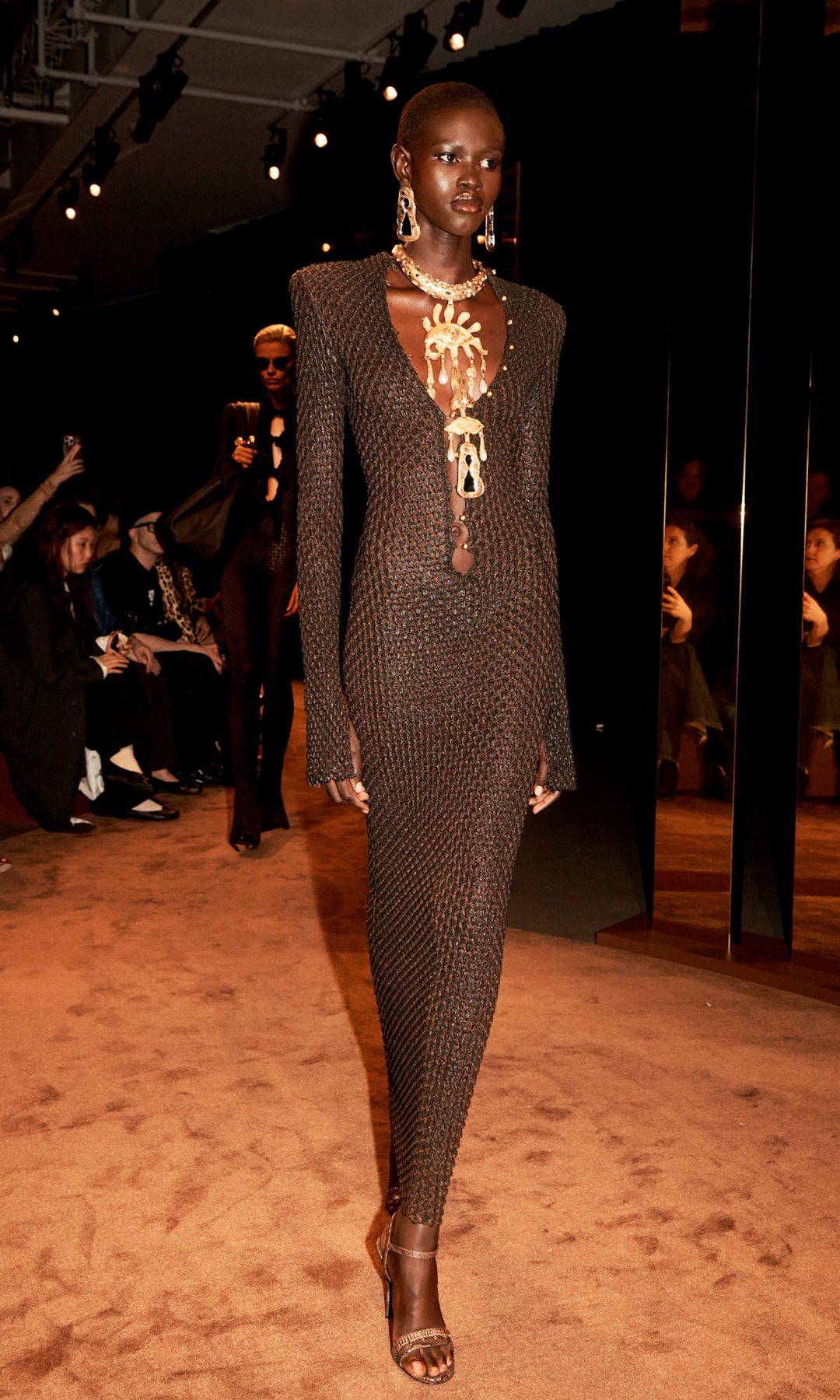 dua lipa crochet dress See Dua Lipa Do Mermaidcore in a See-Through Red Crochet Gown