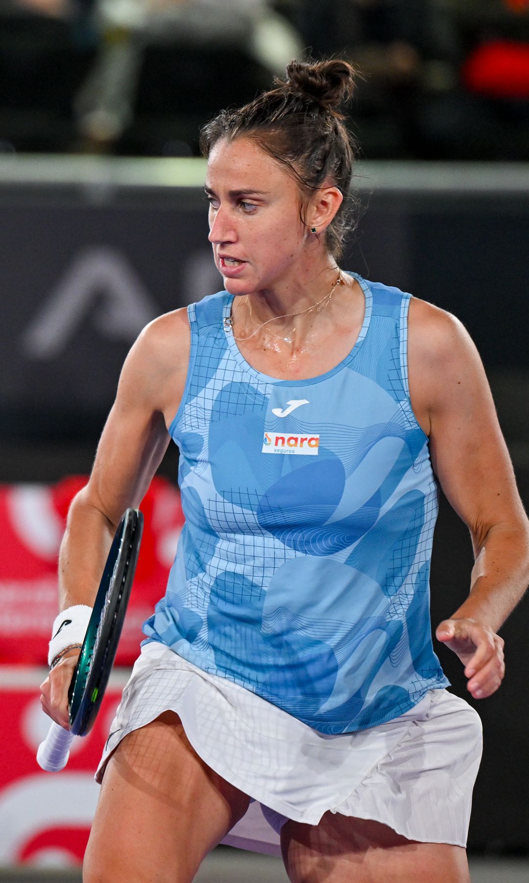 Sara Sorribes Tormo en el torneo WTA 500 Upper Austria Ladies Linz, celebrado en el Design Center el 30 de enero de 2025 en Linz
