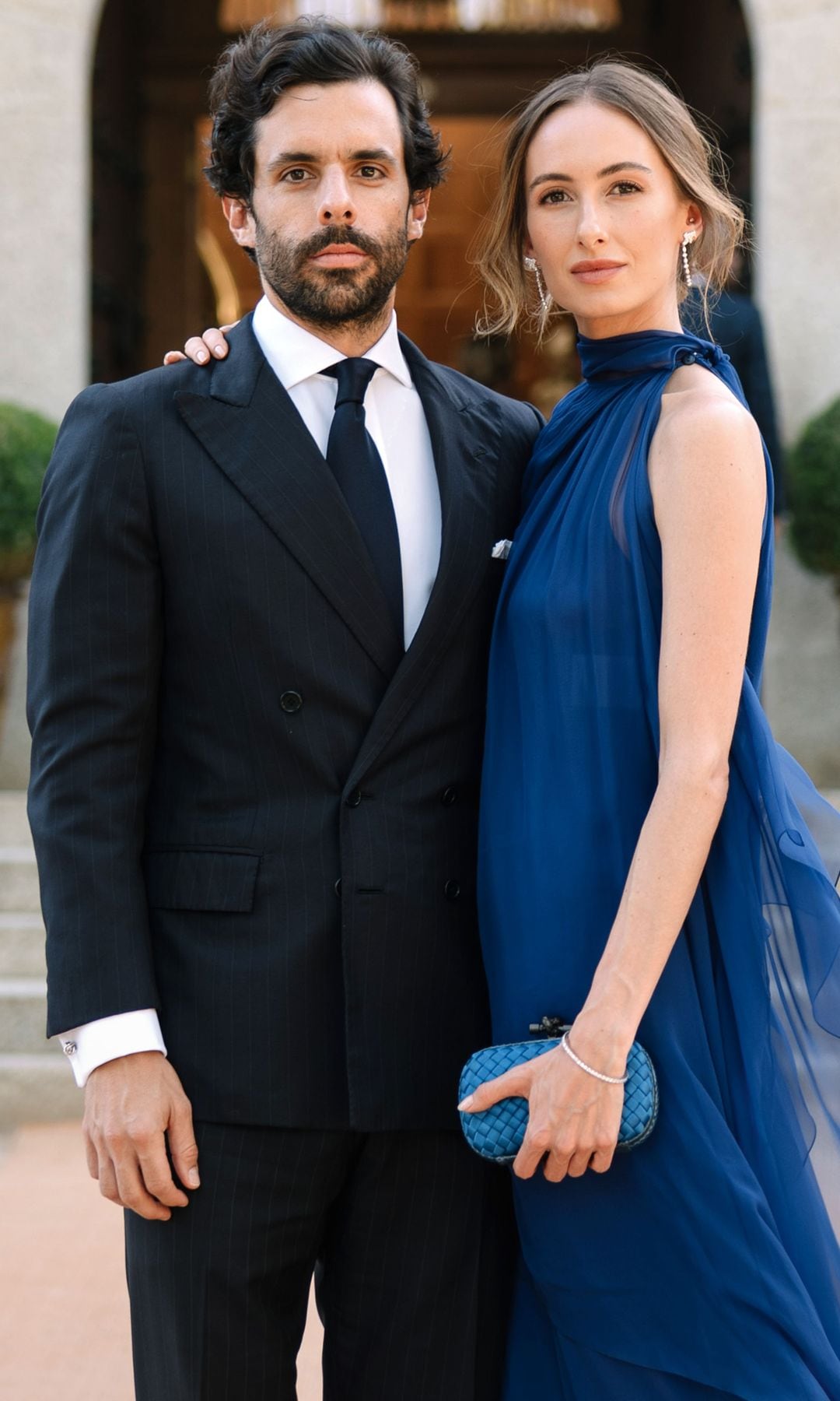 Alonso Aznar y Renata Collado en la boda de Tamara Falcó