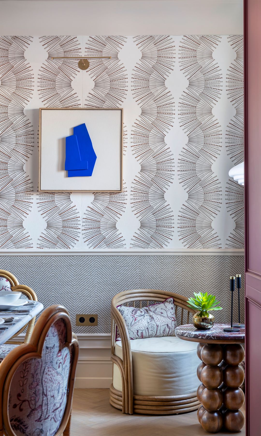 Revestimiento de tejido de Arte en la cocina TRAE de Casa Decor