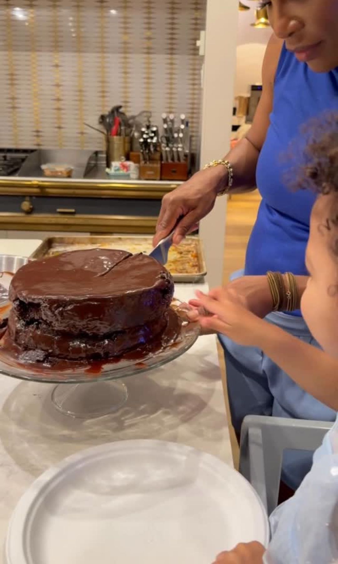 Serena Williams cocinando con su hija